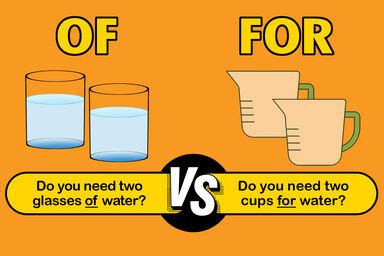 of vs for|for vs of grammar rules.